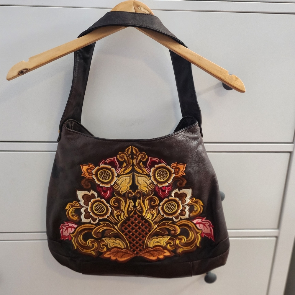 Vintage Fiore by Isabella Fiore Brown Leather Shoulder Bag